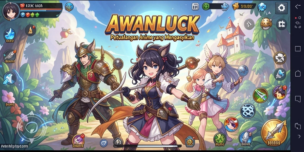 Menampilkan gameplay seru dengan karakter anime yang menawan.