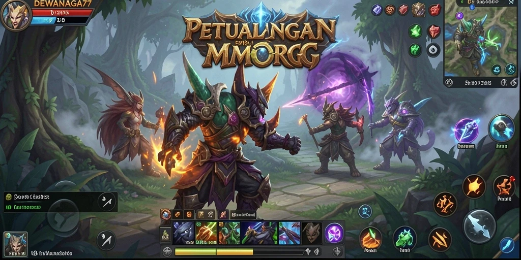 Tampilan gameplay epik dalam DEWANAGA77 dengan petualangan seru.
