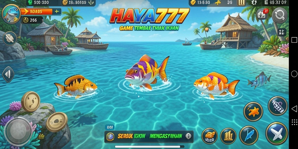 Gameplay seru HAYA777 dengan aksi tembak ikan yang mendebarkan.