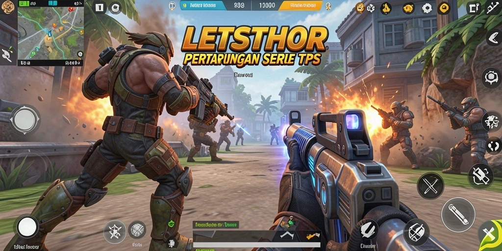 Gameplay intens di LETSTHOR dengan pertarungan menarik.