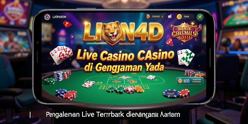Tampilan gameplay seru dengan dealer langsung di <strong>LION4D</strong>.