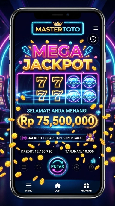 Tampilan utama aplikasi masrertoto yang user-friendly.